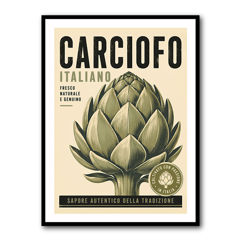 Artichoke Italian Vintage Food Wall Art