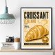 Croissant Italian Food Poster Wall Art
