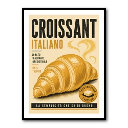 Croissant Italian Food Poster Wall Art