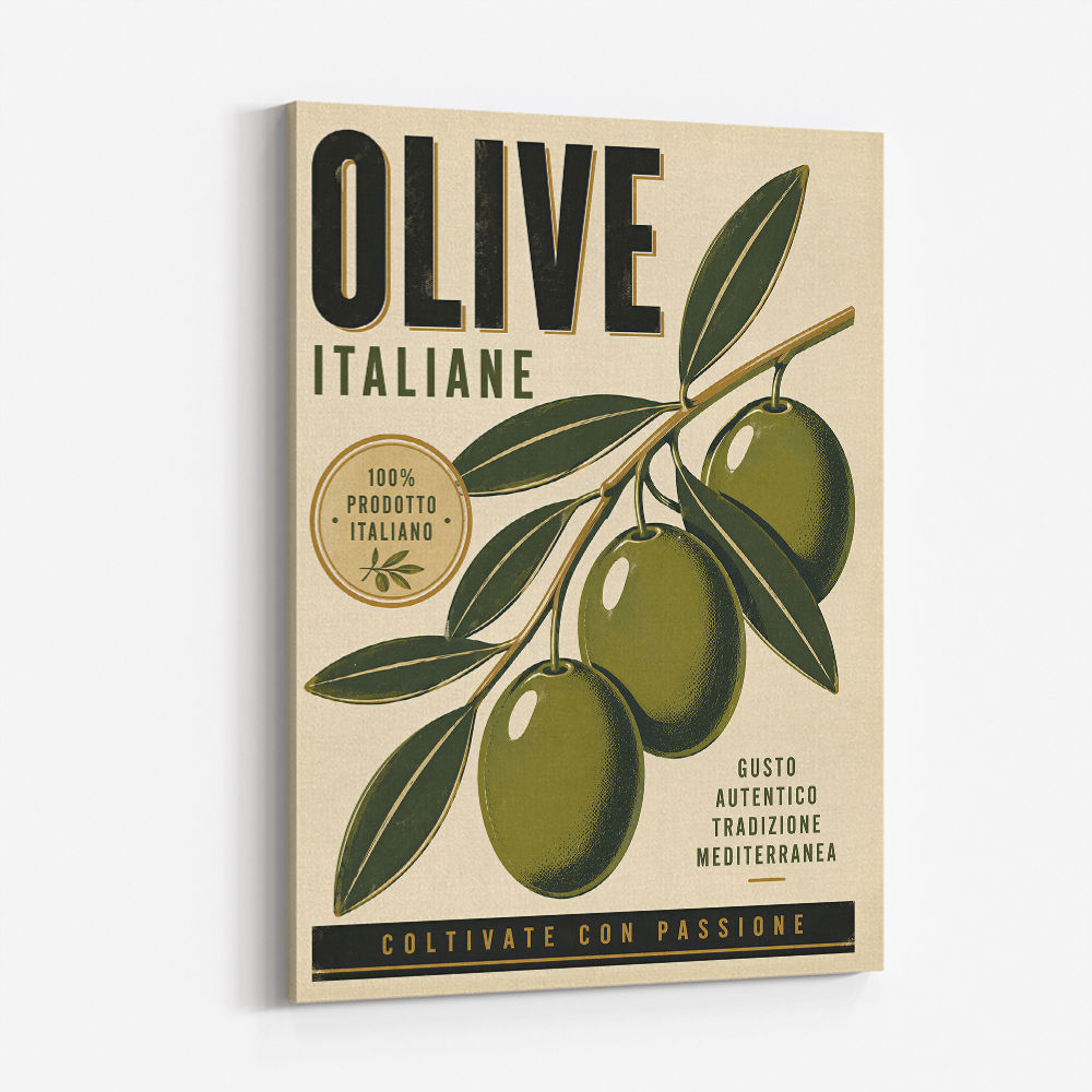 Italian Olives Vintage Poster Wall Art