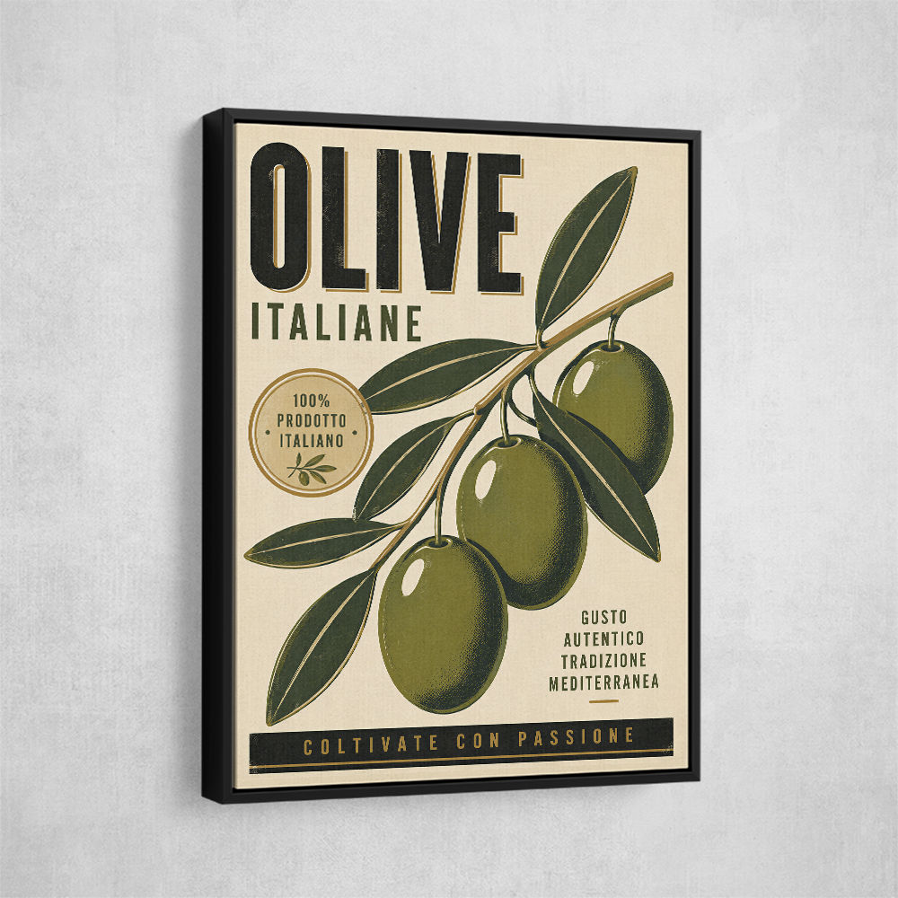 Italian Olives Vintage Poster Wall Art