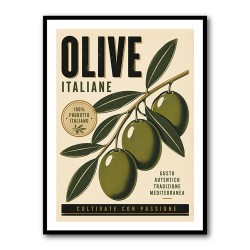Italian Olives Vintage Poster Wall Art