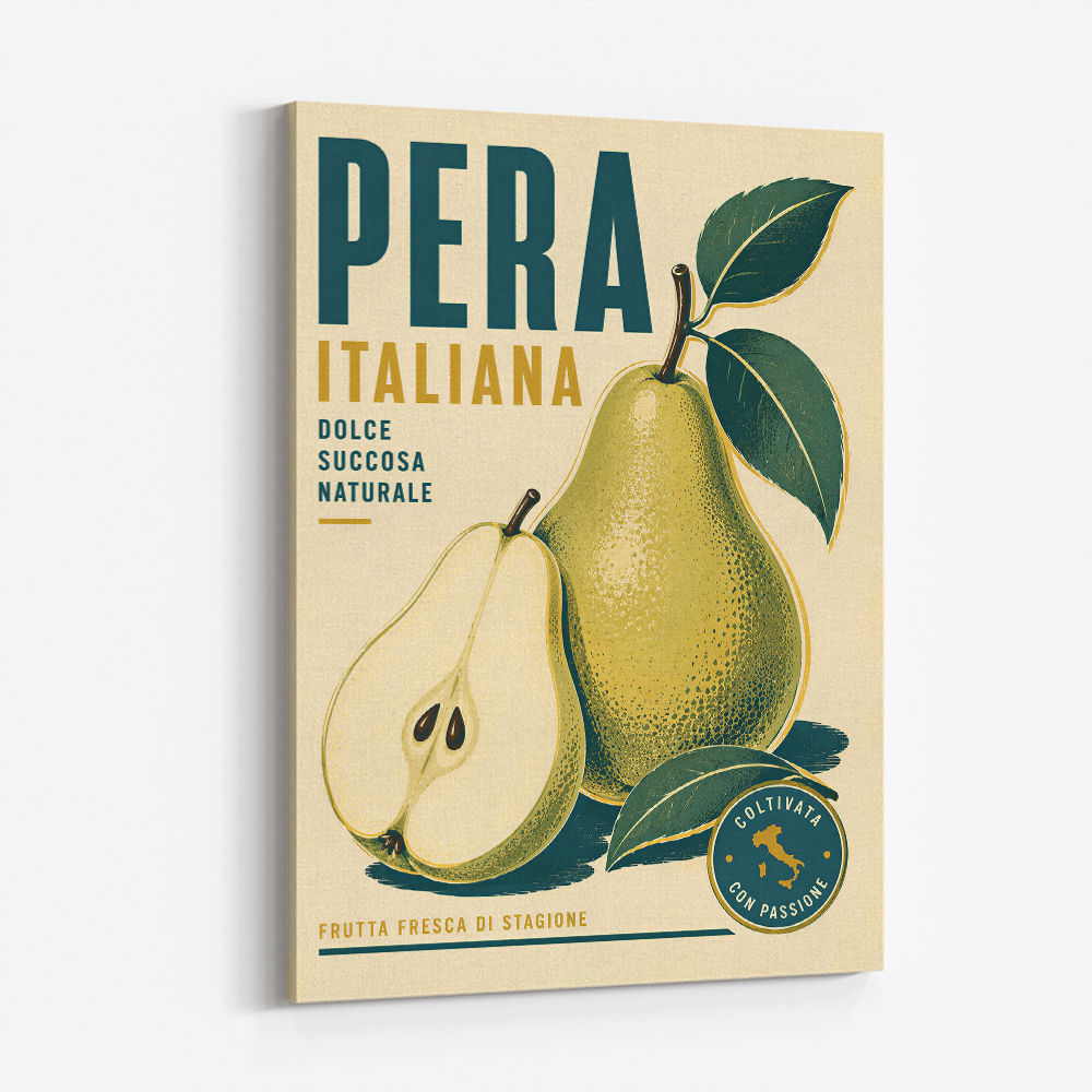 Italian Pear Vintage Fruit Poster Art Print