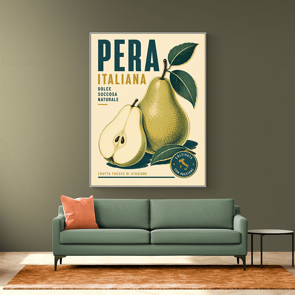 Italian Pear Vintage Fruit Poster Art Print