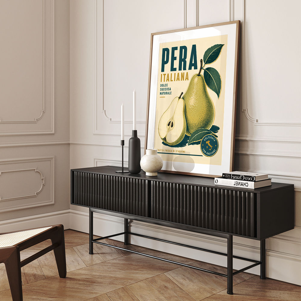 Italian Pear Vintage Fruit Poster Art Print