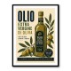 Olive Oil Bottle Vintage Italian Ad Art Print