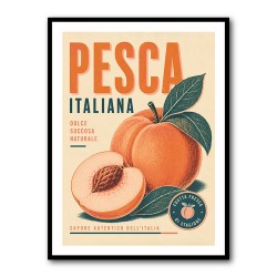 Peaches Italian Fruit Vintage Advert Art Print