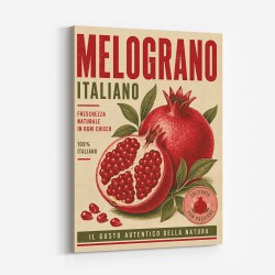 Pomegranate Italian Vintage Food Poster Wall Art