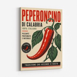 Red Chili Pepper Vintage Poster Wall Art