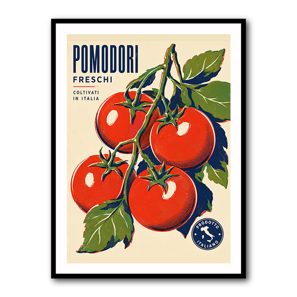 Ripe Red Tomatoes Vintage Italian Art Print