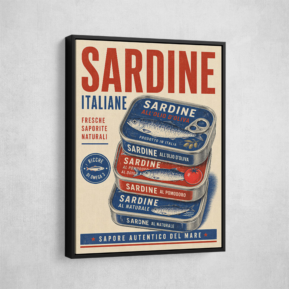 Sardine Can Italian Vintage Poster Art Print