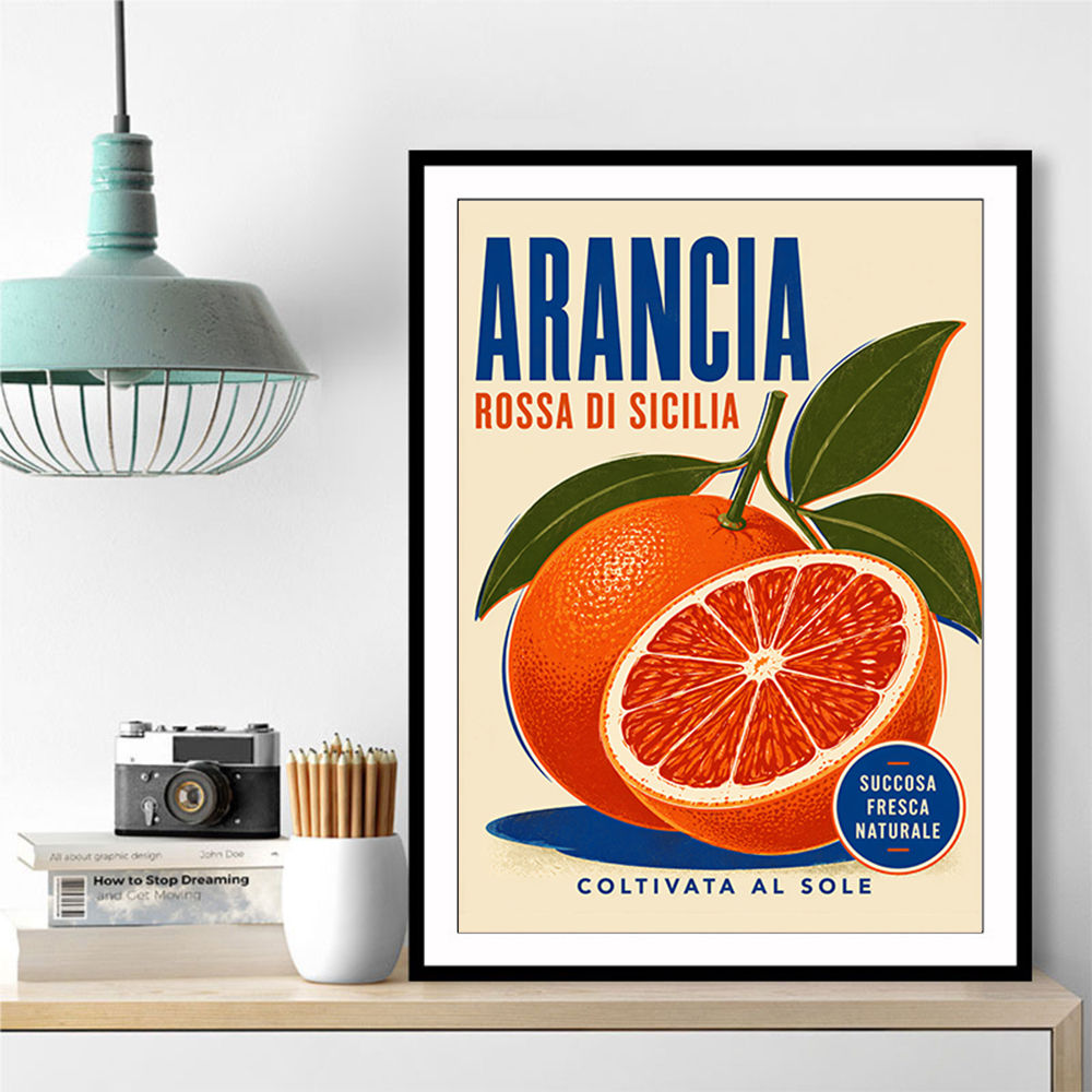 Sicilian Blood Orange Vintage Ad Art Print