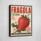 Strawberry Vintage Italian Poster Wall Art