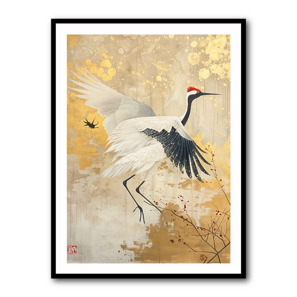 Crane Japandi Style Wall Art