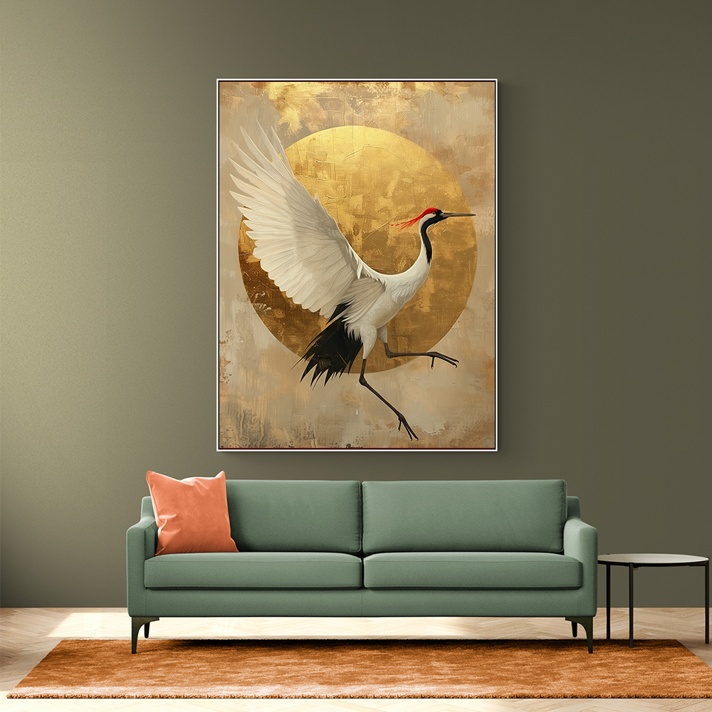 Japanese Crane 5 Japandi Style Wall Art