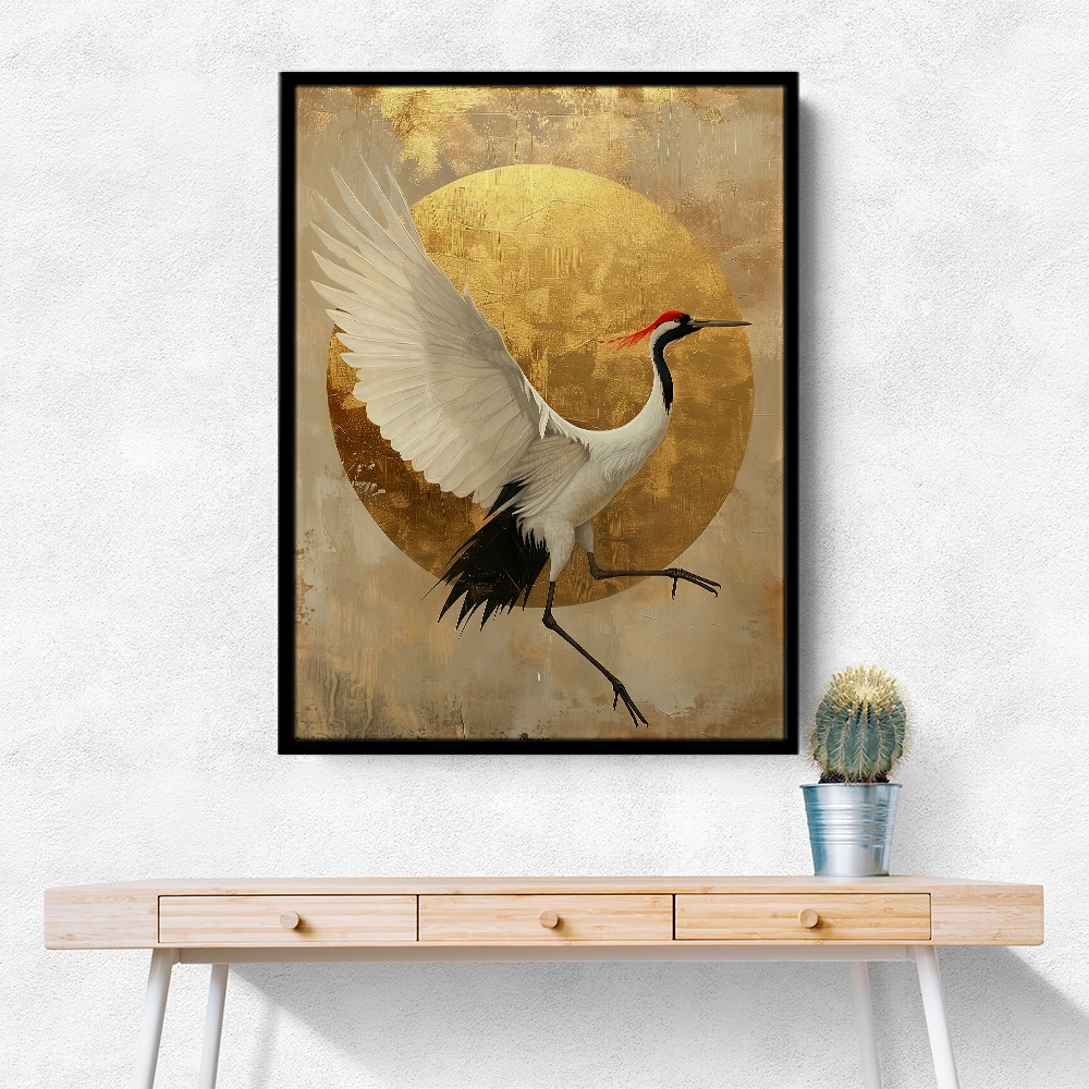 Japanese Crane 5 Japandi Style Wall Art