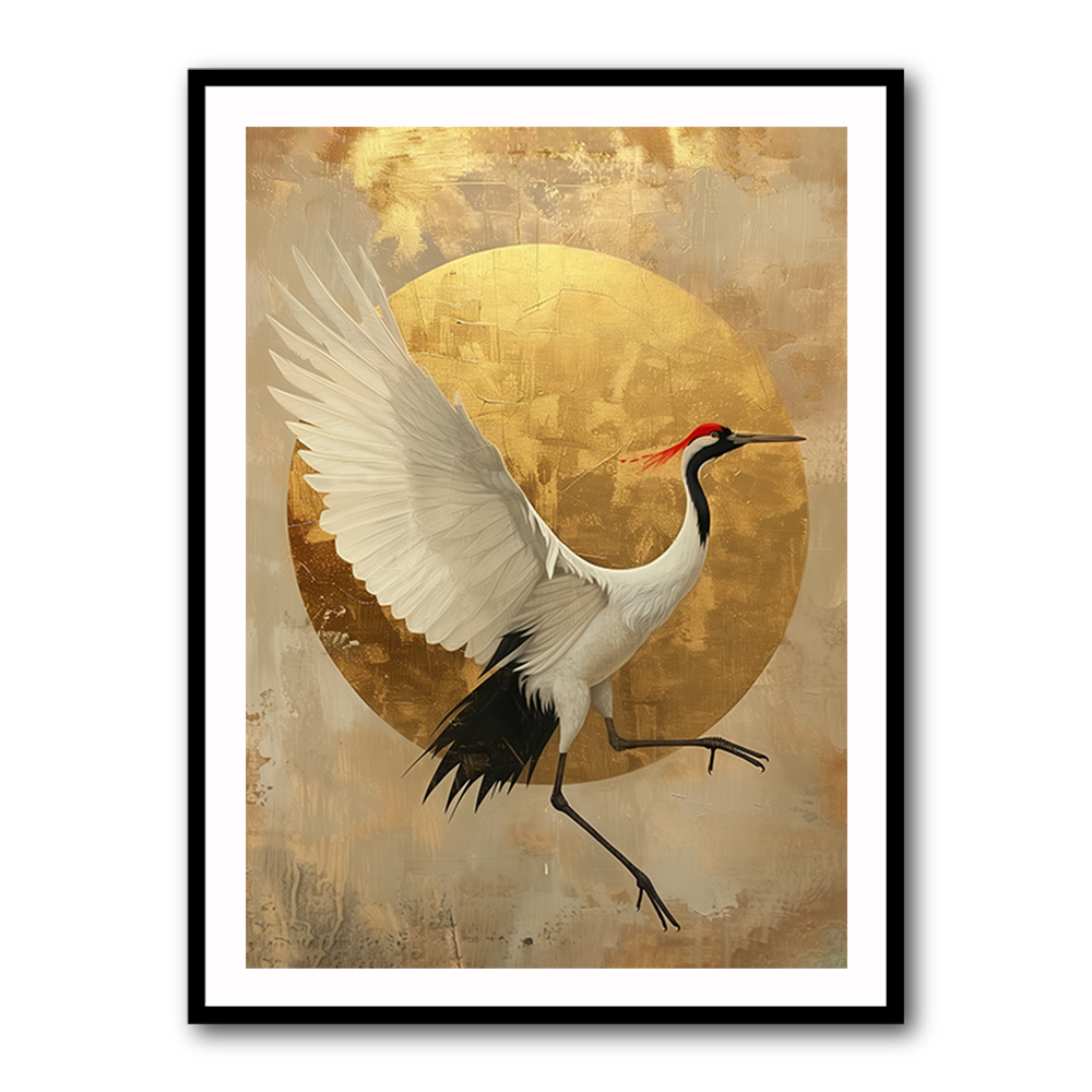 Japanese Crane 5 Japandi Style Wall Art