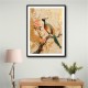 Japanese Green Pheasant 2 Japandi Style Wall Art