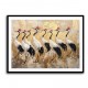 Flock of Cranes in a Japandi Style Wall Art