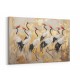 Flock of Cranes in a Japandi Style 1 Wall Art
