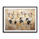 Flock of Cranes in a Japandi Style 1 Wall Art
