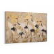 Flock of Cranes in a Japandi Style 2 Wall Art