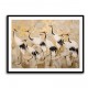 Flock of Cranes in a Japandi Style 2 Wall Art