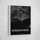 Singapore City Map - Black