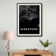 Singapore City Map - Black
