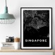 Singapore City Map - Black