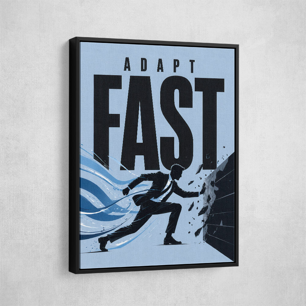 Adapt Fast – Break Barriers Success Poster