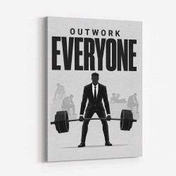 Outwork Everyone – Success Mindset Wall Art 