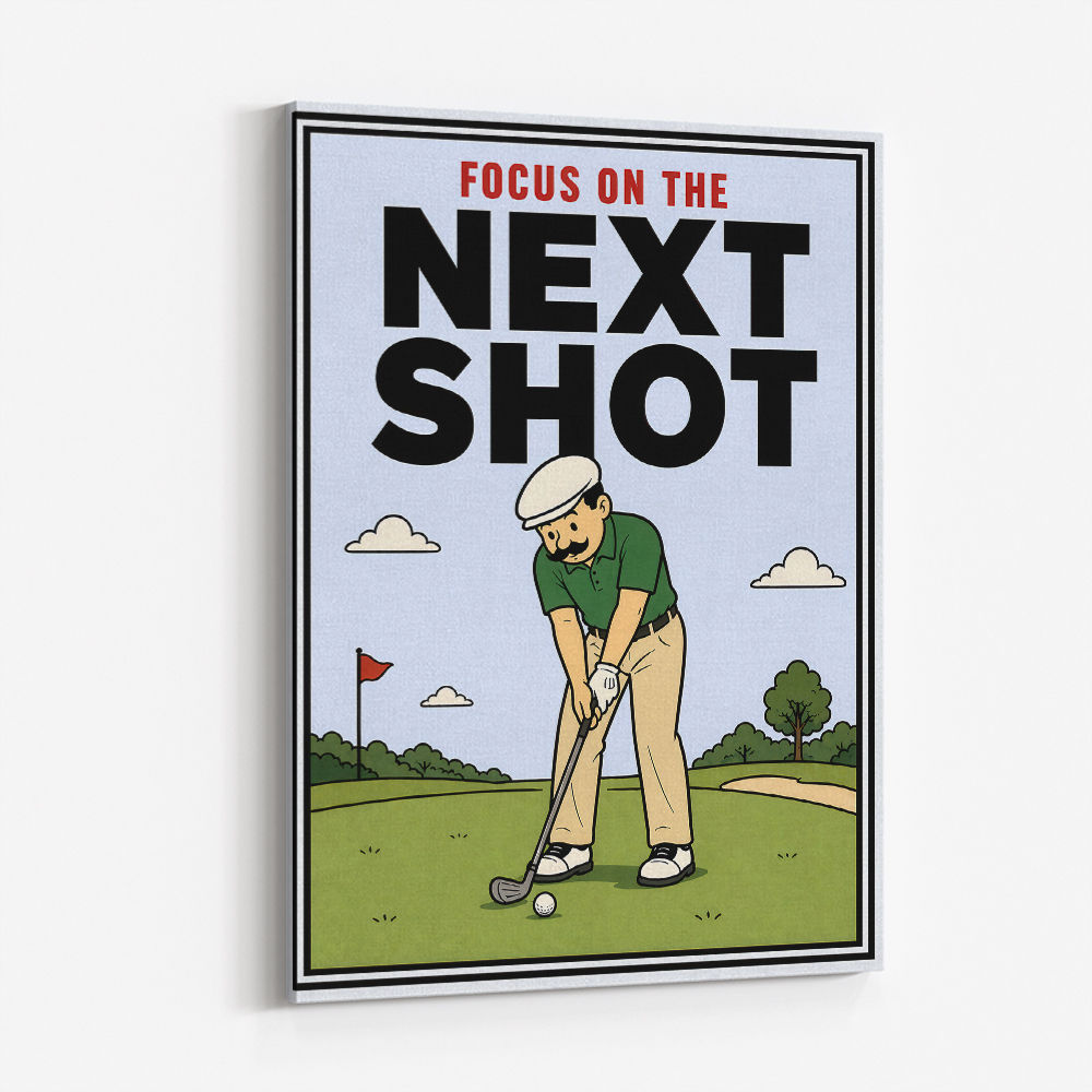 Focus on the Next Shot – Golf Mindset Wall Art