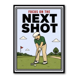 Focus on the Next Shot – Golf Mindset Wall Art