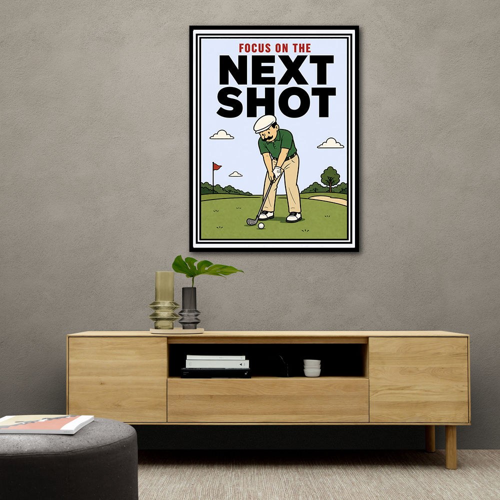 Focus on the Next Shot – Golf Mindset Wall Art