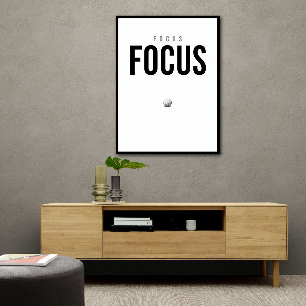 Focus – Minimal Golf Motivation Wall Art