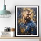 Karim Benzema Abstract Portrait 3 Wall Art