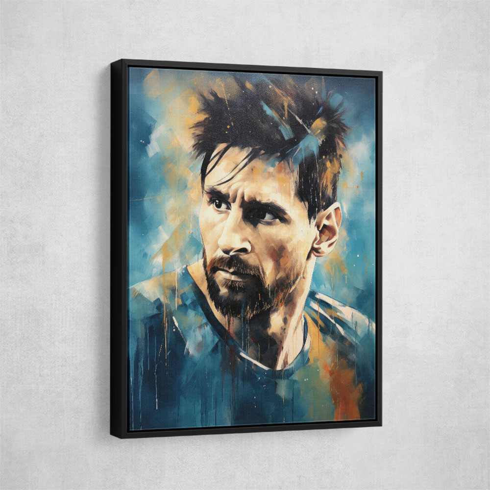 Messi Abstract Portrait 2 Wall Art