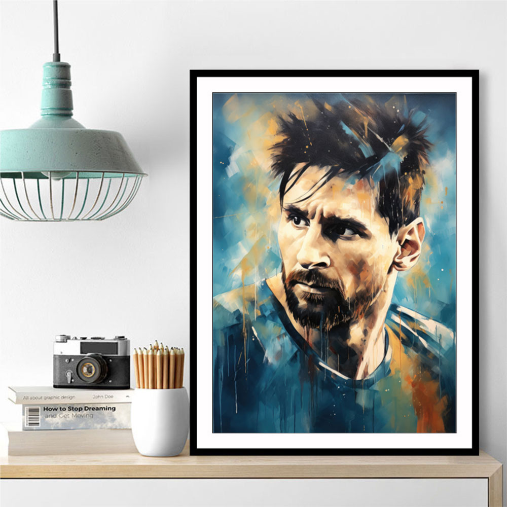 Messi Abstract Portrait 2 Wall Art