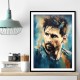 Messi Abstract Portrait 2 Wall Art