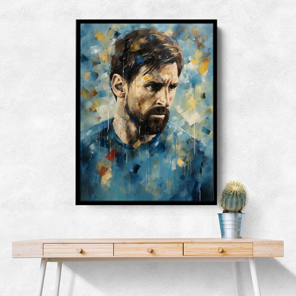 Messi Abstract Portrait 3 Wall Art