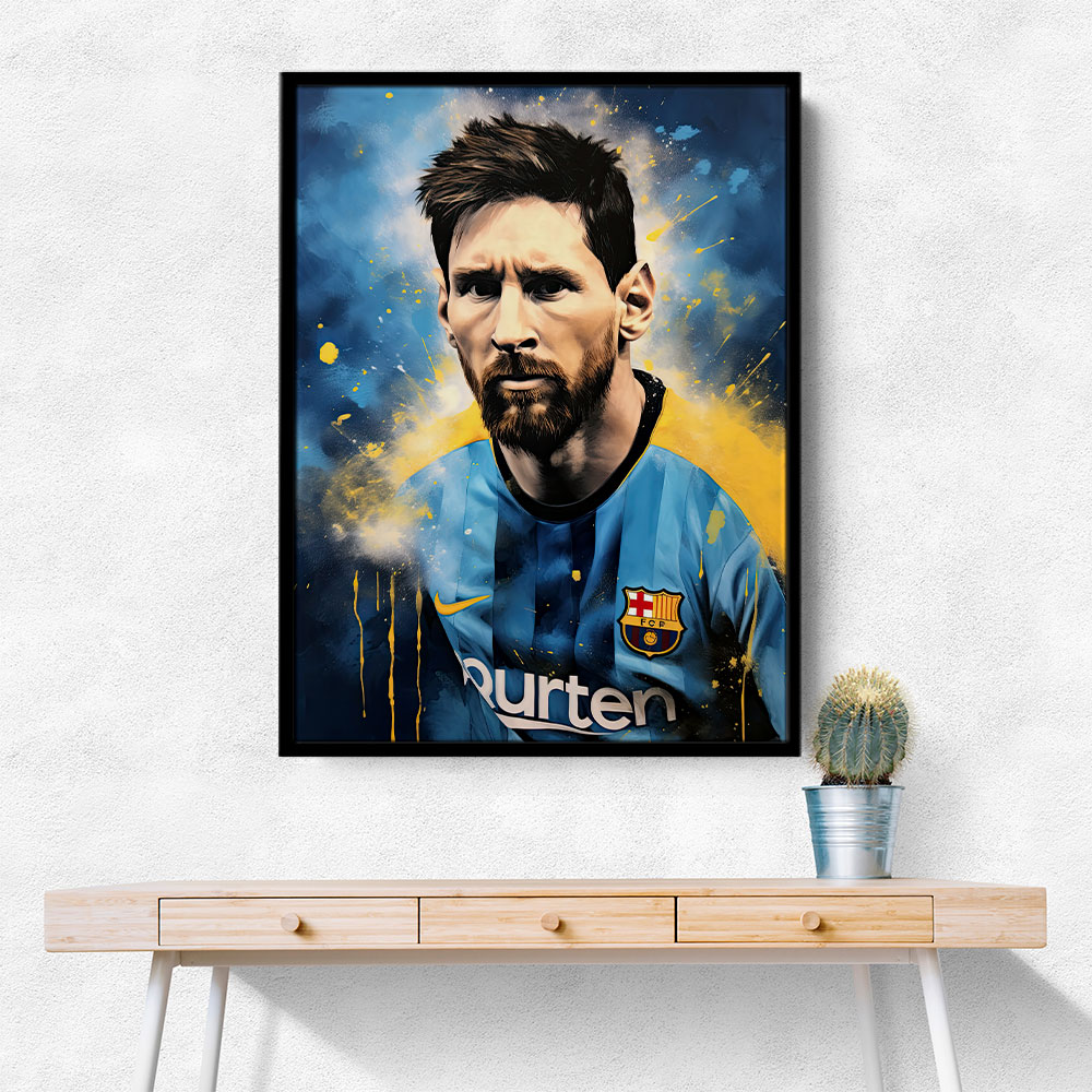 Messi Abstract Portrait 4 Wall Art
