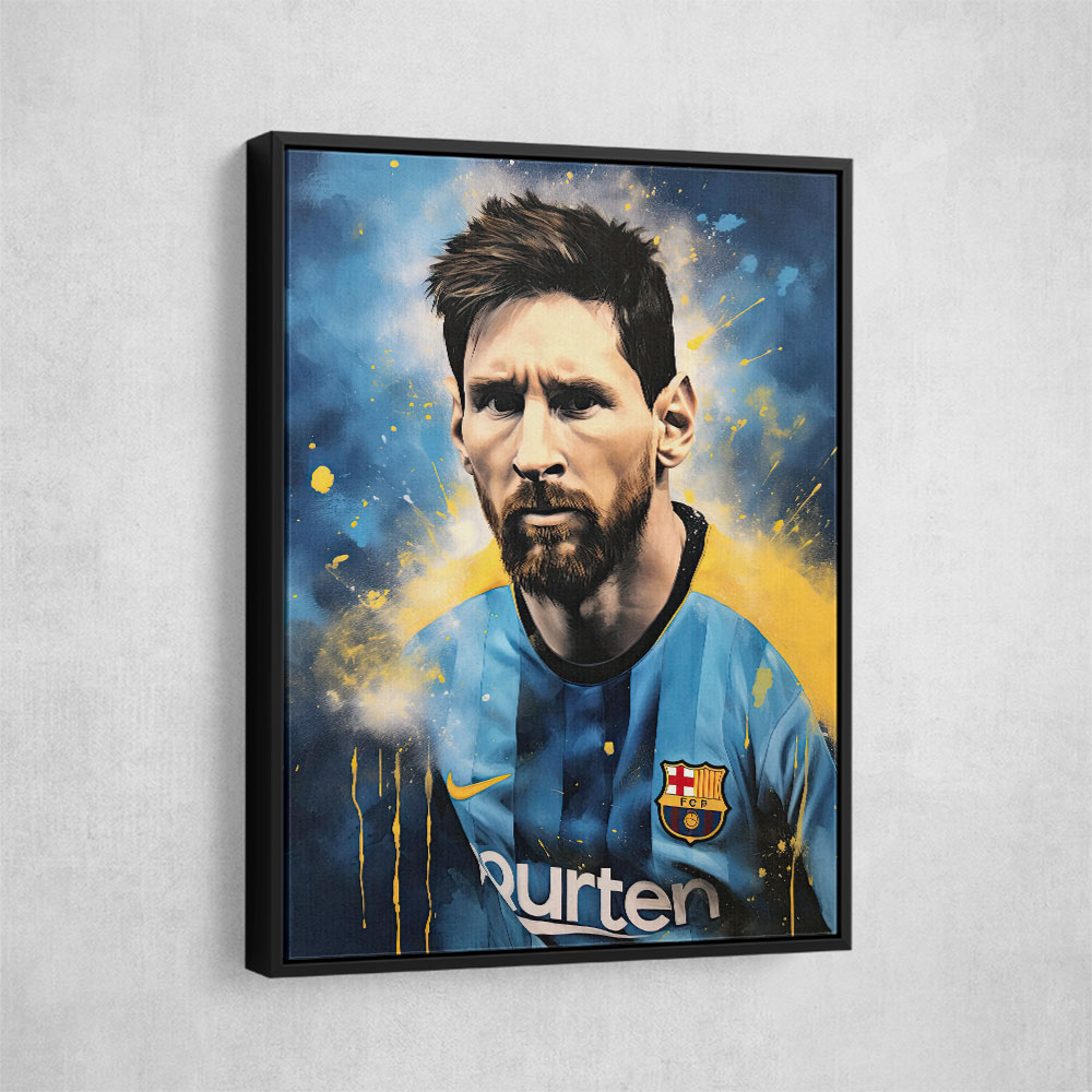 Messi Abstract Portrait 4 Wall Art
