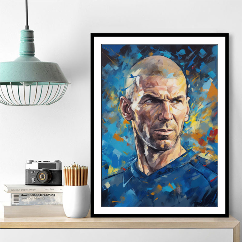 Zinedine Zidane Abstract Portrait 2 Wall Art