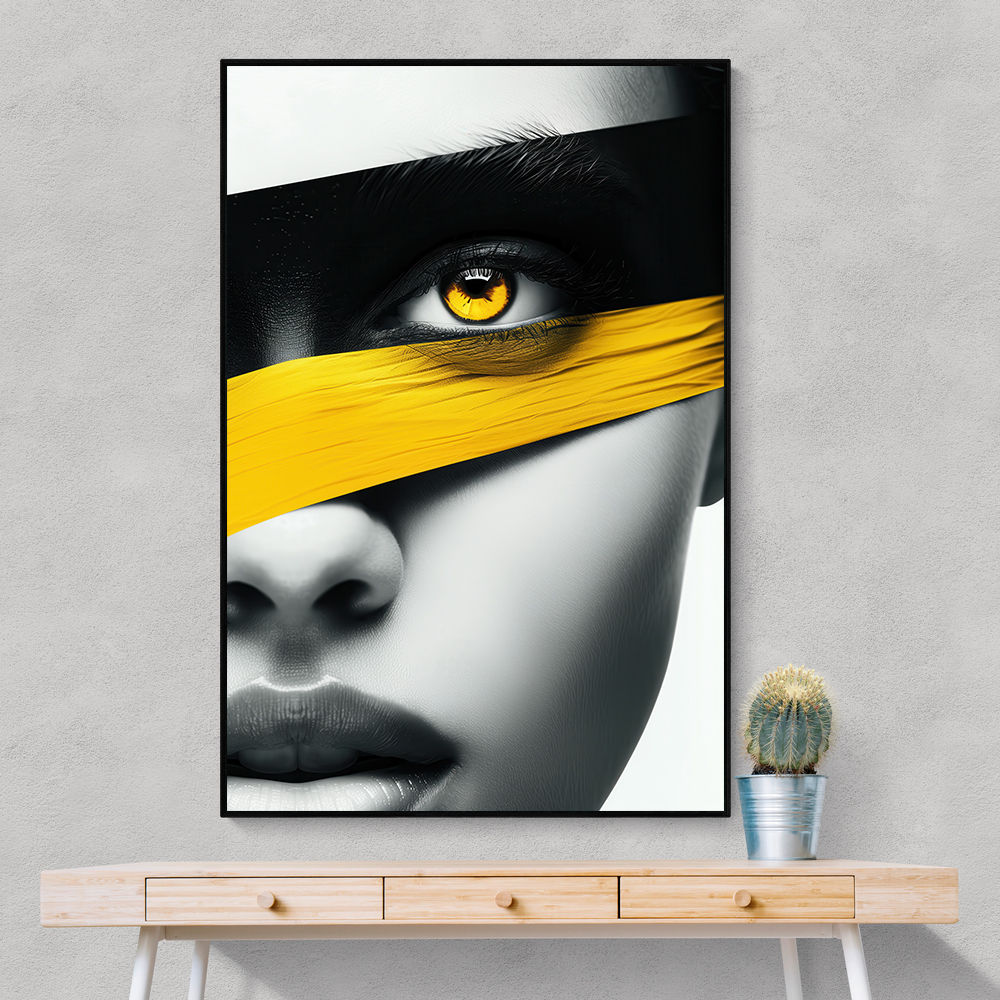Face Striped - Yellow & Black