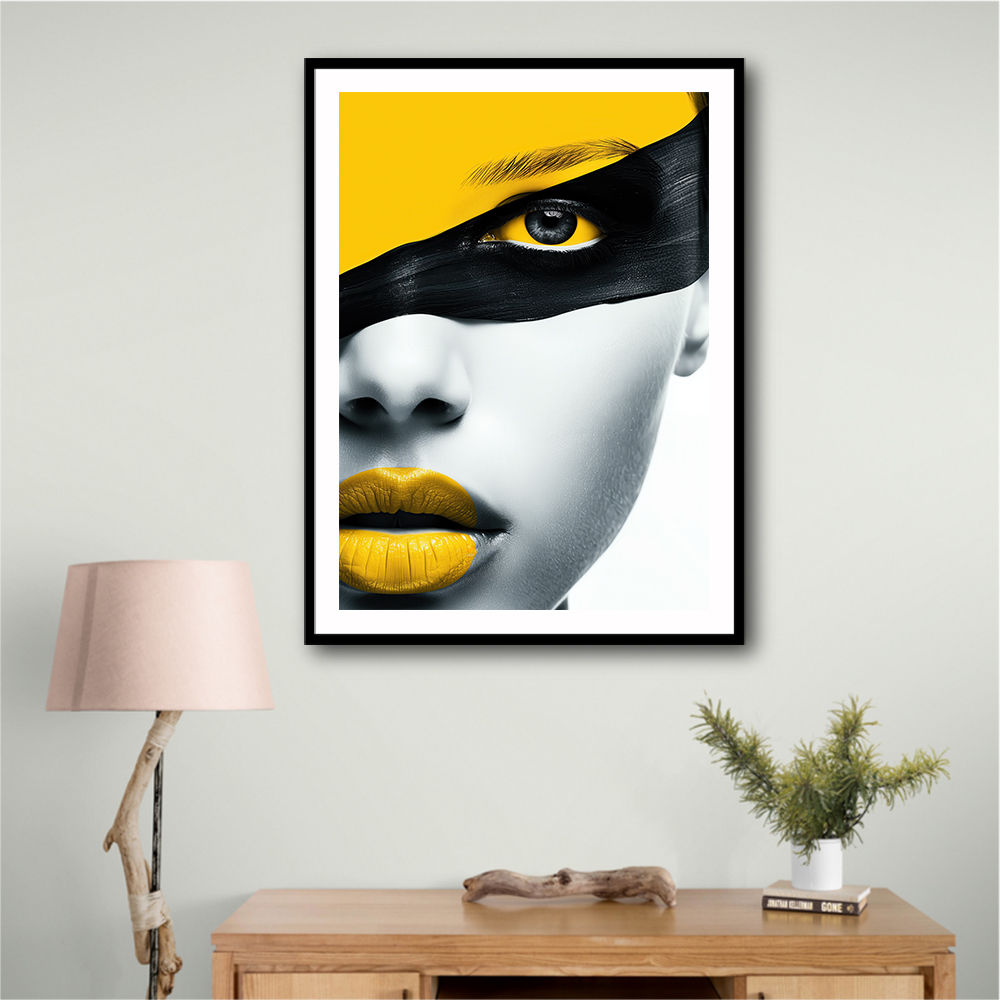 Face Striped - Yellow & Black 1