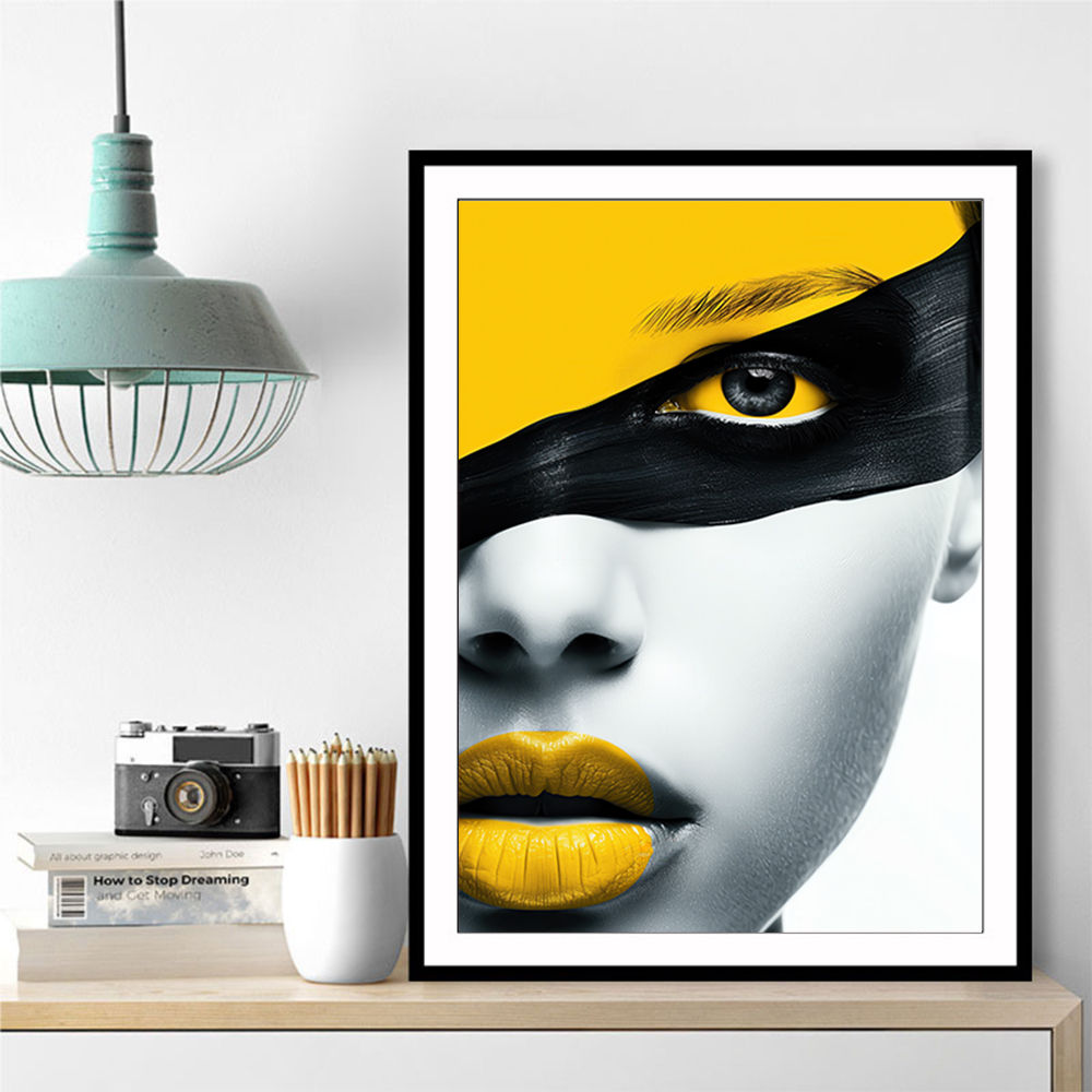 Face Striped - Yellow & Black 1