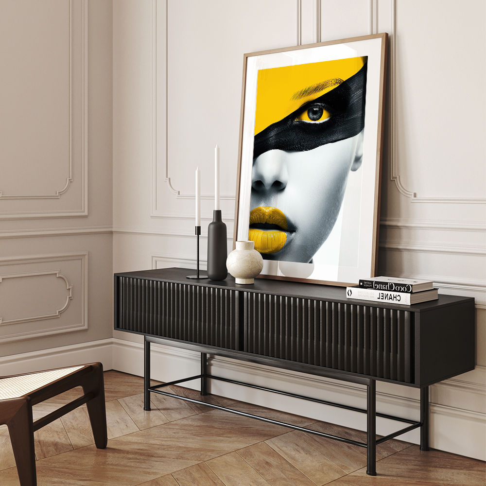 Face Striped - Yellow & Black 1