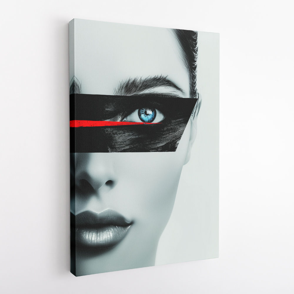 Face Stripe Black & Red