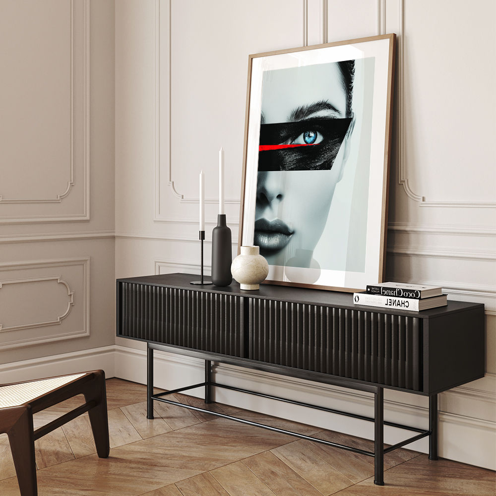 Face Stripe Black & Red